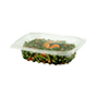 [Vhd-08] Deli rectangular PLA tapa articulada 8oz ( Paq 50 uds) Tapa Articulada.
