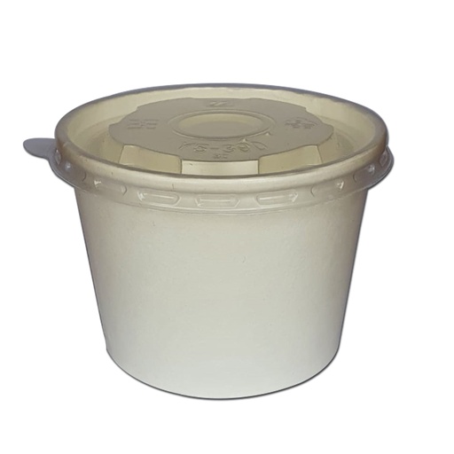 [WW050004] Taza de cartón blanco y tapa plastica 28 oz