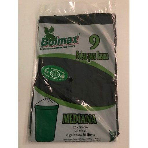 [IT020101] Bolmax bolsa pequeña negra bulto paq 9 uds