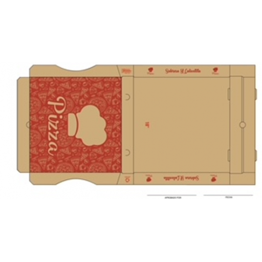 [PZ000005] Cartón pizza #18 Impresa 