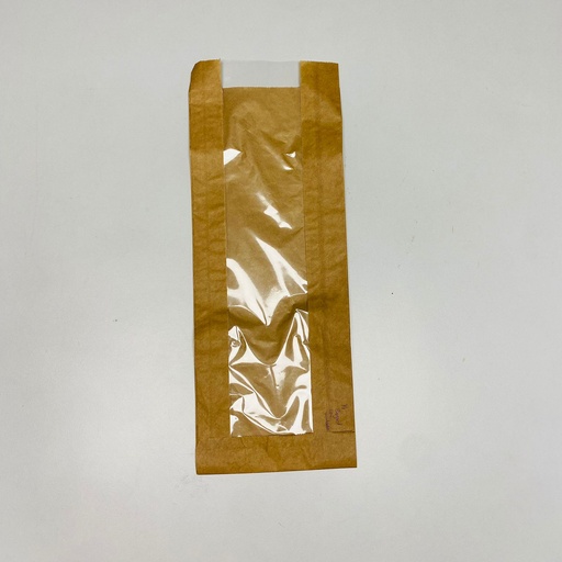 Kraft Half Baguette Bread Bag with Window