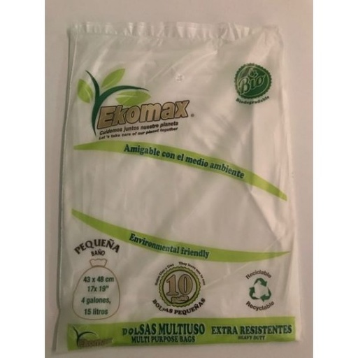 Small Ekomax White Bag pack 10 units 