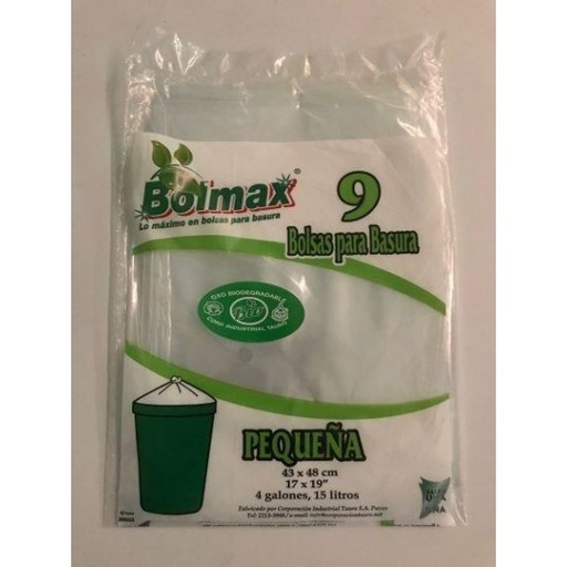  Bolmax Bolsa Pequeña transparente 43x48 cm paq 9